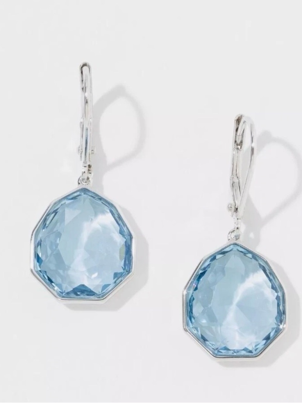 Touchstone Crystal by Swarovski ENCHANTING earrings aquamarine BNIB stunning!